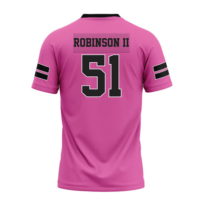 Arkansas - NCAA Football : Corey Robinson II - Pink Premium Football Jersey-1