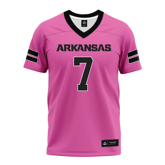 Arkansas - NCAA Football : Bradley Shaw - Pink Premium Football Jersey-0