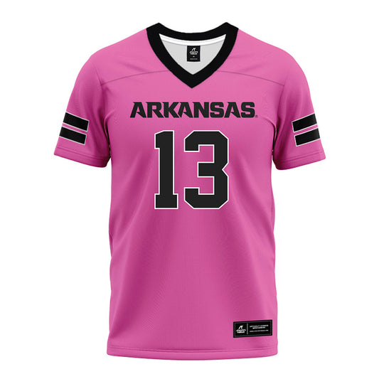 Arkansas - NCAA Football : Rykar Acebo - Pink Premium Football Jersey