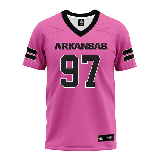 Arkansas - NCAA Football : Quincy Rhodes Jr - Pink Premium Football Jersey-0