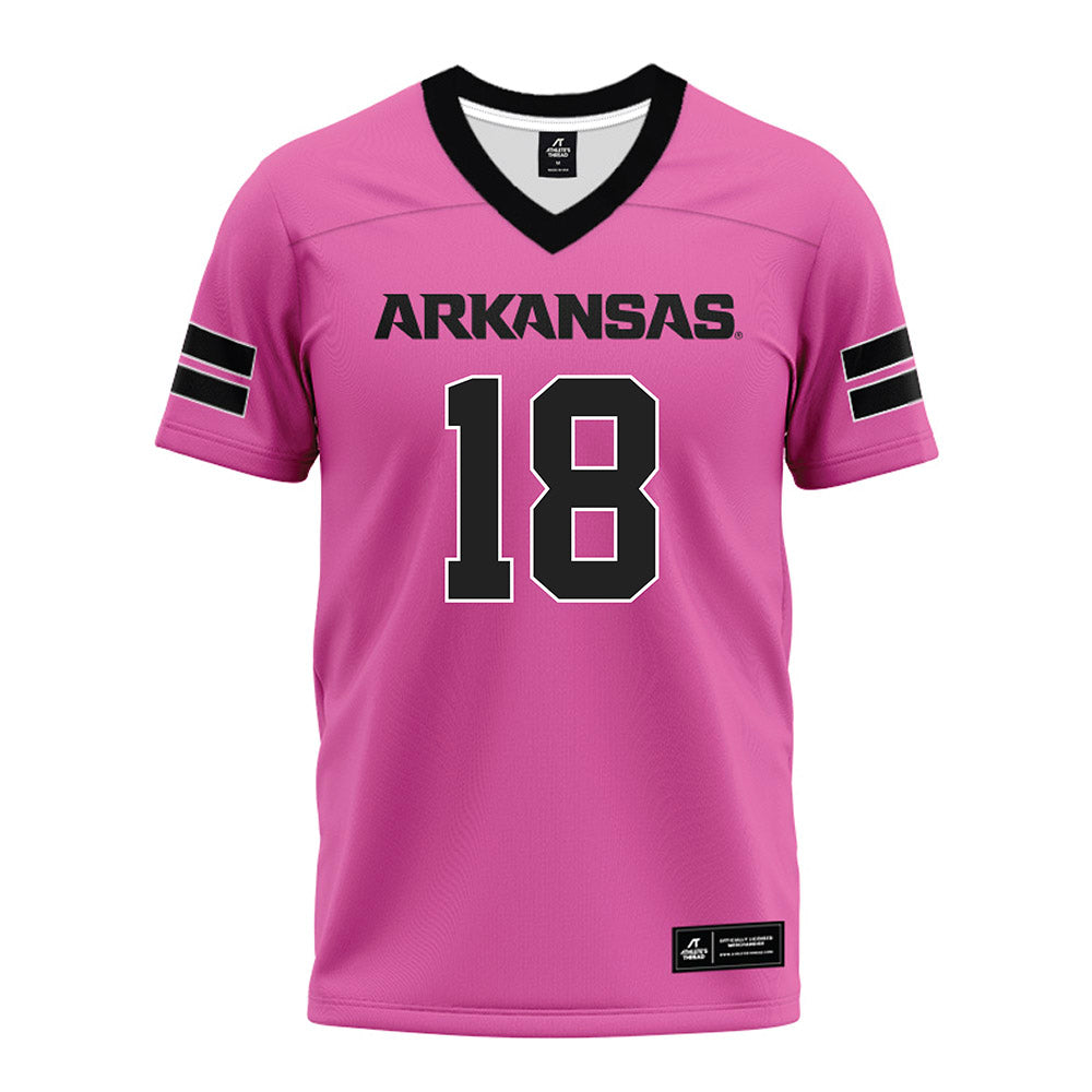 Arkansas - NCAA Football : Krosse Johnson - Pink Premium Football Jersey