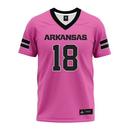Arkansas - NCAA Football : Krosse Johnson - Pink Premium Football Jersey