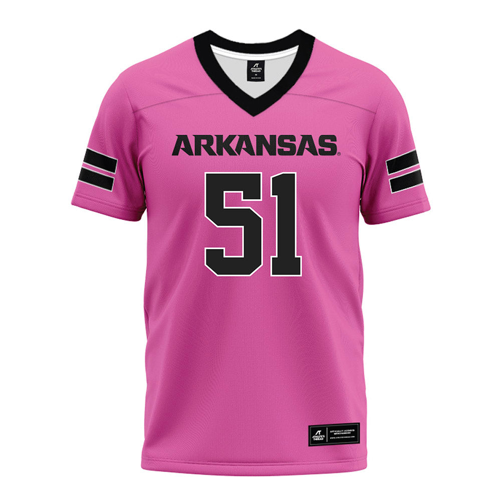 Arkansas - NCAA Football : Corey Robinson II - Pink Premium Football Jersey-0