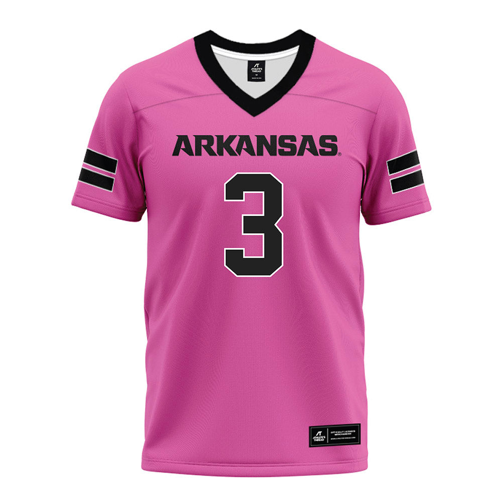 Arkansas - NCAA Football : Doneiko Slaughter - Pink Premium Football Jersey