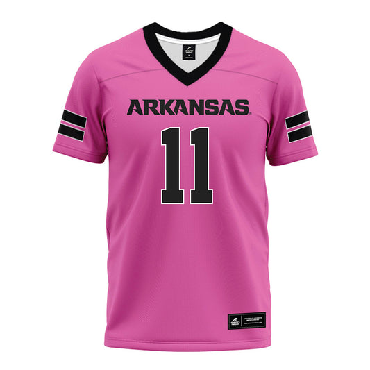 Arkansas - NCAA Football : Ken Talley - Pink Premium Football Jersey-0