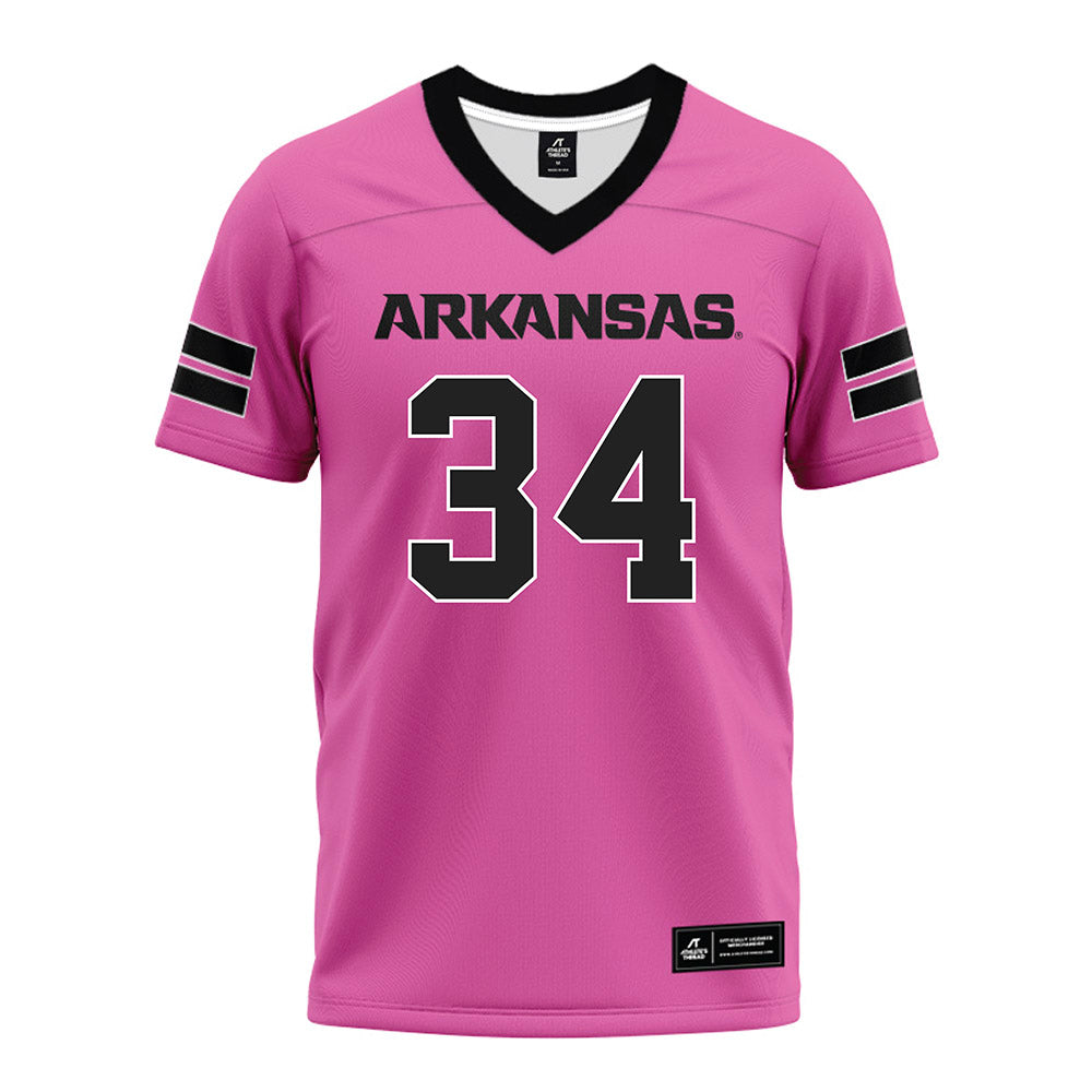 Arkansas - NCAA Football : Jabrae Shaw - Pink Premium Football Jersey-0