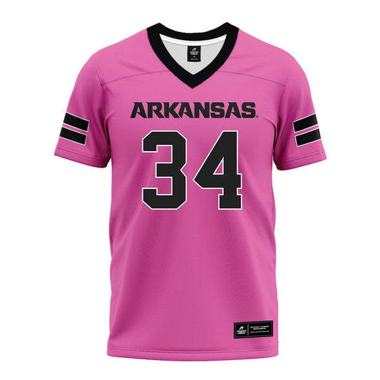 Arkansas - NCAA Football : Jabrae Shaw - Pink Premium Football Jersey-0