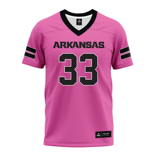 Arkansas - NCAA Football : Jeremiah Beck Jr. - Pink Premium Football Jersey-0