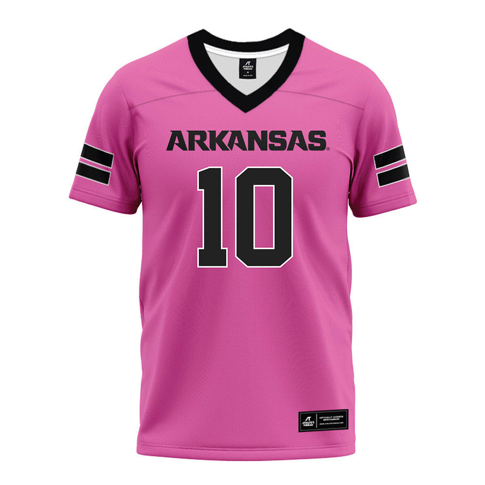 Arkansas - NCAA Football : Taylen Green - Pink Premium Football Jersey
