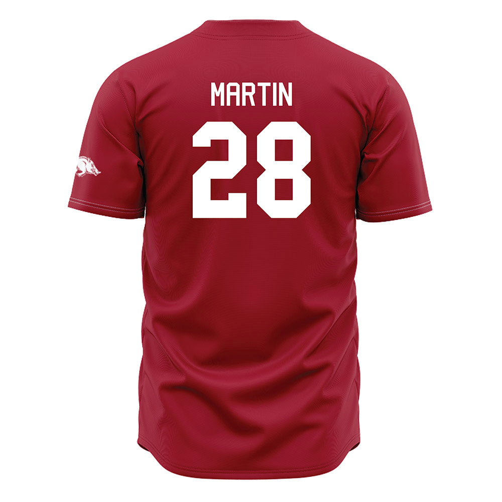 Arkansas - NCAA Baseball : Jordan Martin - Cardinal Jersey-1