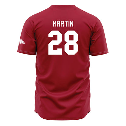 Arkansas - NCAA Baseball : Jordan Martin - Cardinal Jersey-1