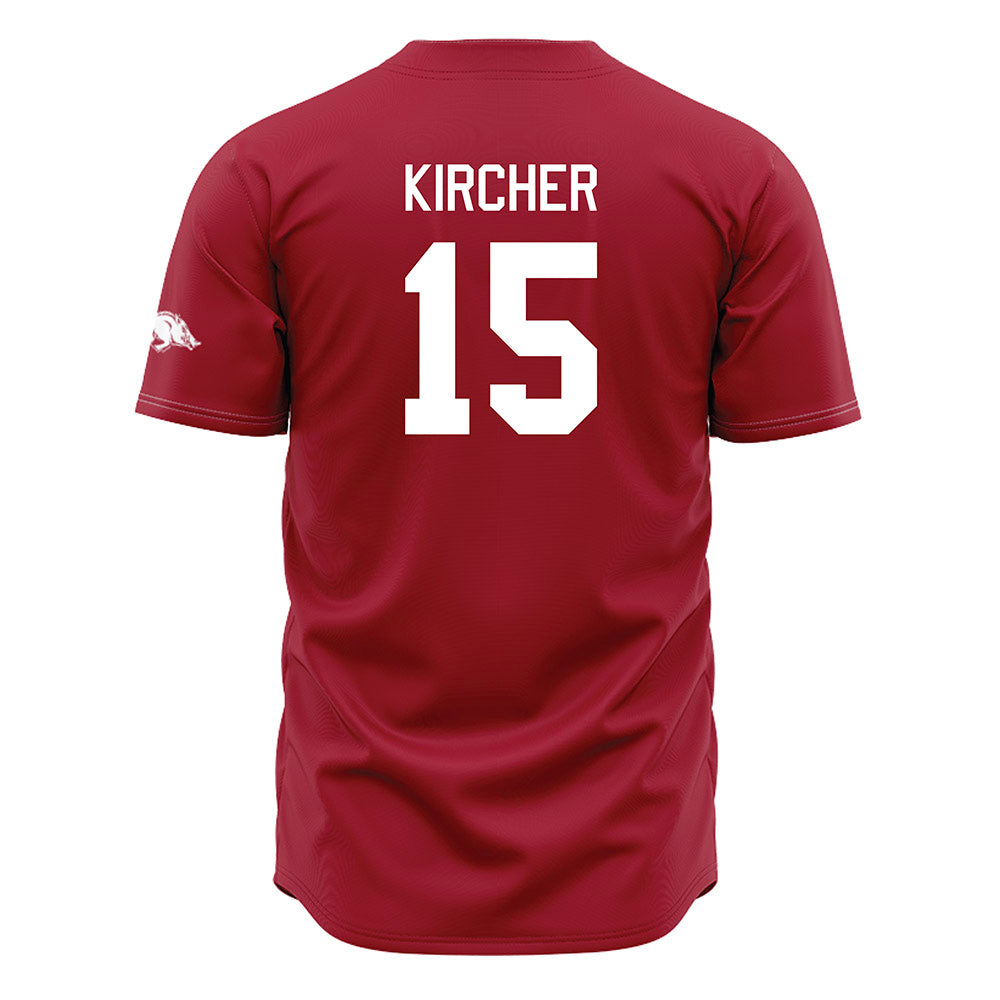 Arkansas - NCAA Baseball : Jackson Kircher - Cardinal Jersey-1