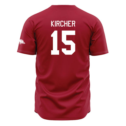 Arkansas - NCAA Baseball : Jackson Kircher - Cardinal Jersey-1