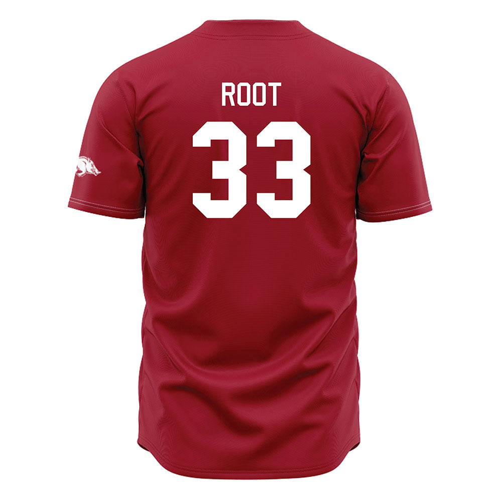 Arkansas - NCAA Baseball : Zach Root - Cardinal Jersey-1