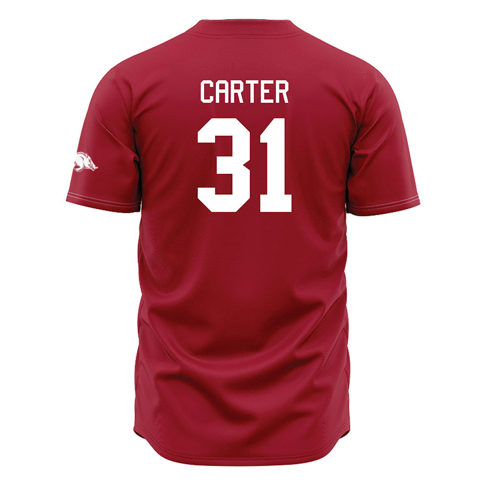 Arkansas - NCAA Baseball : Dylan Carter - Cardinal Jersey