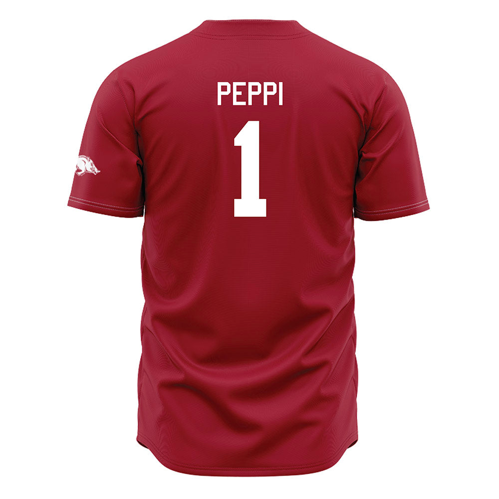 Arkansas - NCAA Baseball : Rocco Peppi - Cardinal Jersey