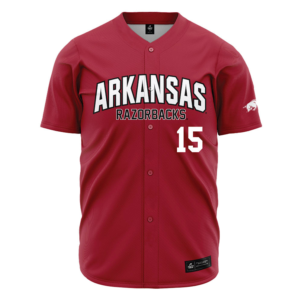 Arkansas - NCAA Baseball : Jackson Kircher - Cardinal Jersey-0