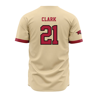Arkansas - NCAA Baseball : Brenton Clark - Youth Off White Jersey