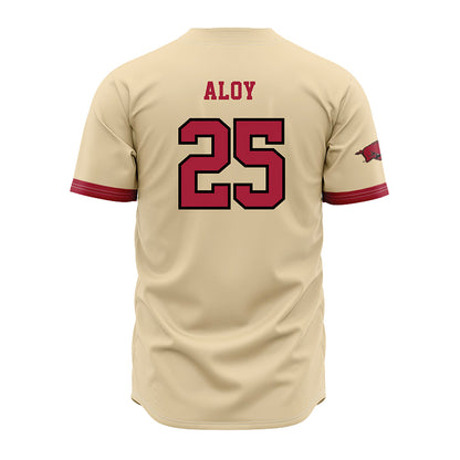 Arkansas - NCAA Baseball : Kuhio Aloy - Youth Off White Jersey-1