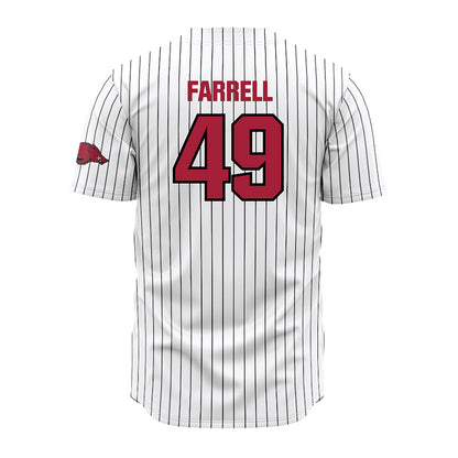 Arkansas - NCAA Baseball : Jackson Farrell - White Striped Jersey