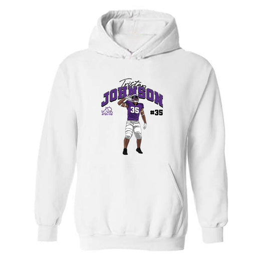 TCU - NCAA Football : Tristan Johnson - Individual Caricature Hooded Sweatshirt