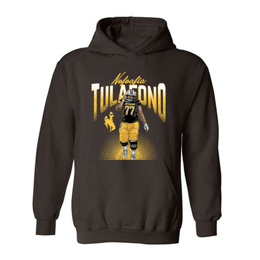 Wyoming - NCAA Football : Nofoafia Tulafono - Individual Caricature Hooded Sweatshirt