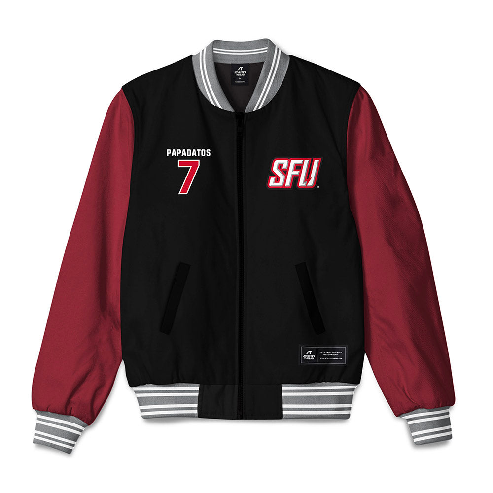 St. Francis - NCAA Men's Basketball : Paris Papadatos - Bomber Jacket-0