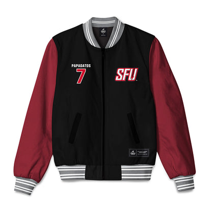St. Francis - NCAA Men's Basketball : Paris Papadatos - Bomber Jacket-0
