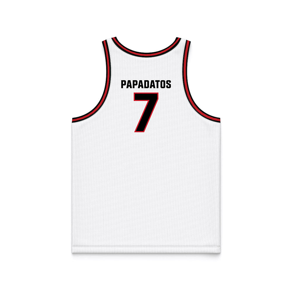 St. Francis - NCAA Men's Basketball : Paris Papadatos - White Basketball Jersey-1