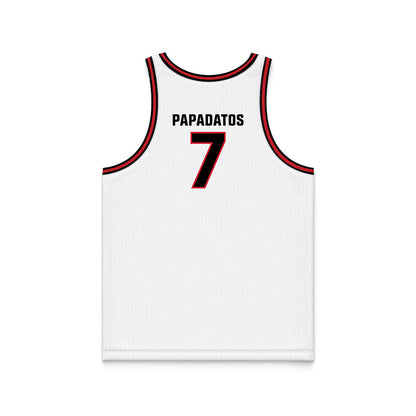 St. Francis - NCAA Men's Basketball : Paris Papadatos - White Basketball Jersey-1
