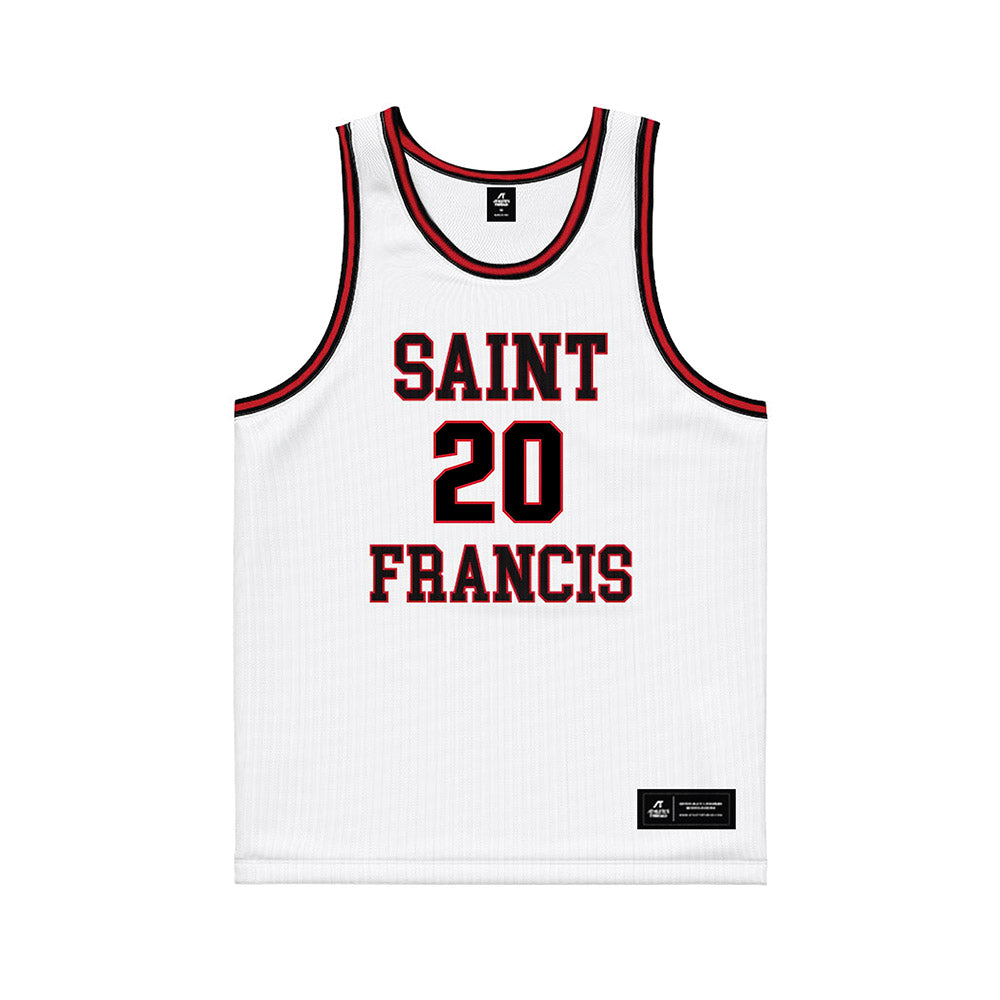 St. Francis - NCAA Men's Basketball : Cameron Tweedy - White Basketball Jersey-0