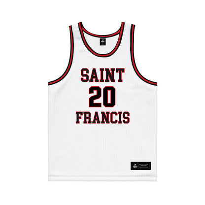 St. Francis - NCAA Men's Basketball : Cameron Tweedy - White Basketball Jersey-0