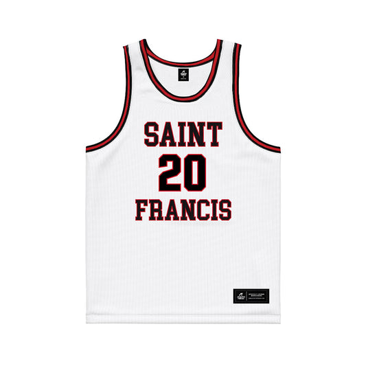 St. Francis - NCAA Men's Basketball : Cameron Tweedy - White Basketball Jersey-0
