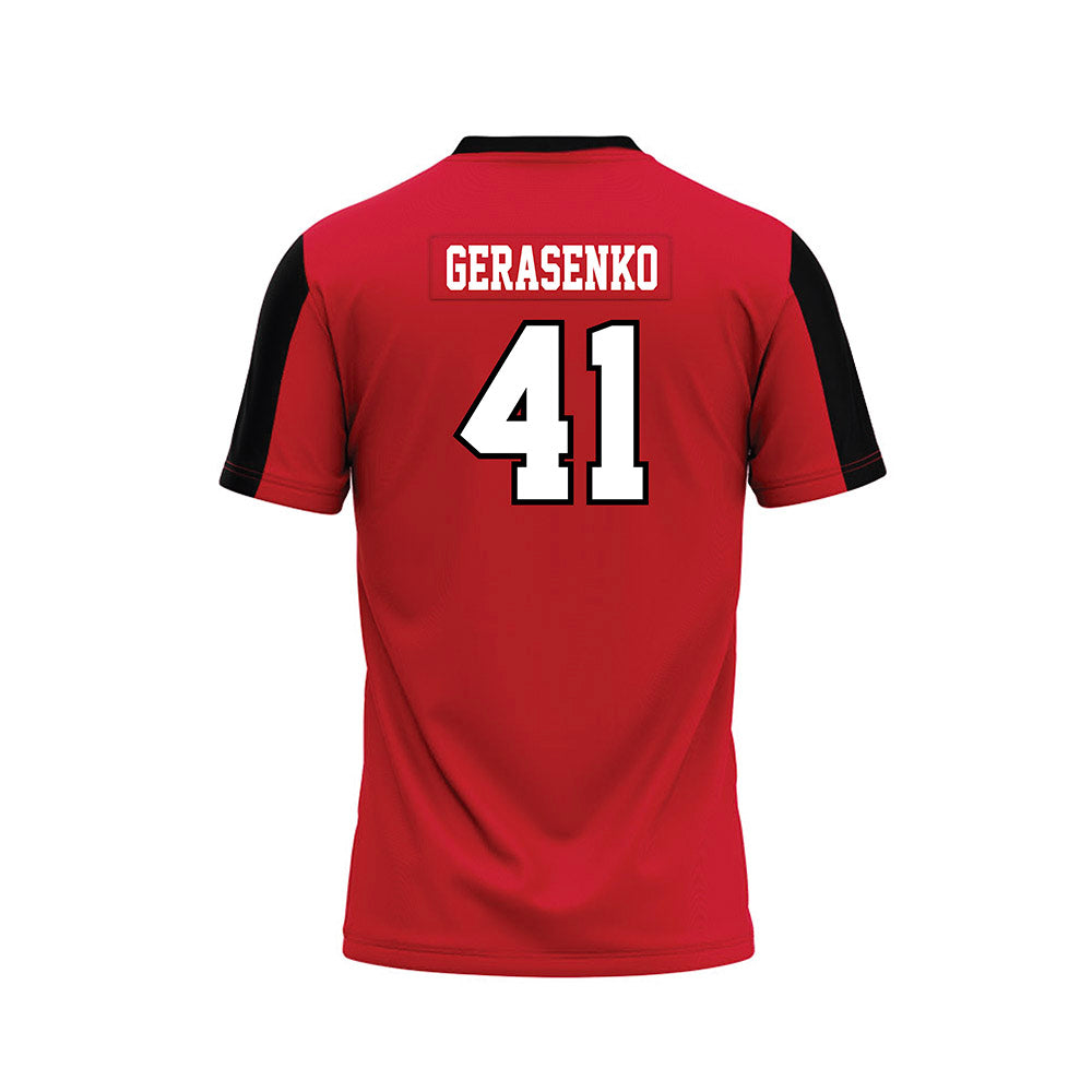 St. Francis - NCAA Football : Andy Gerasenko - Red Football Jersey-1