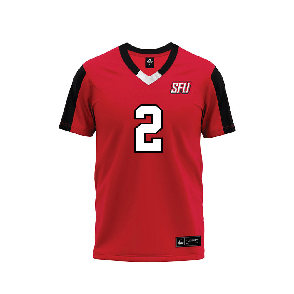 St. Francis - NCAA Football : Jeff Hoenstine - Red Football Jersey-0