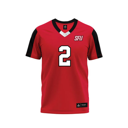 St. Francis - NCAA Football : Jeff Hoenstine - Red Football Jersey-0