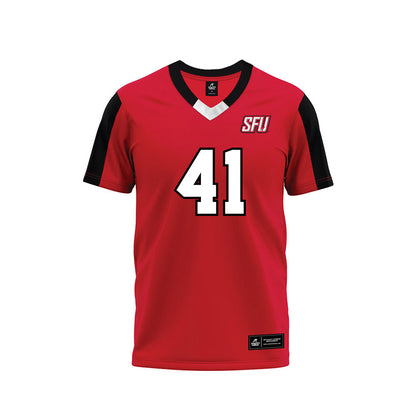 St. Francis - NCAA Football : Andy Gerasenko - Red Football Jersey-0