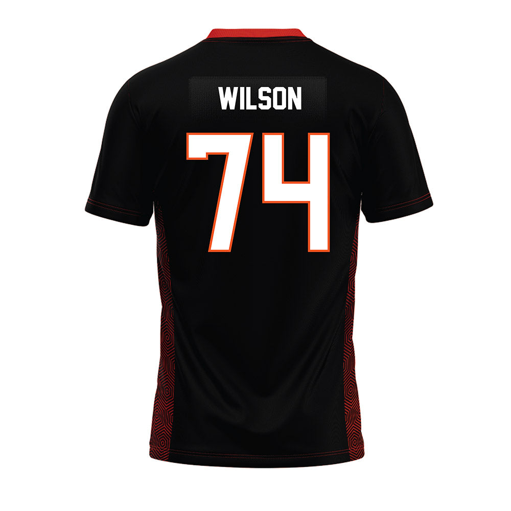 Oklahoma State - NCAA Football : Preston Wilson - Black Premium Football Jersey