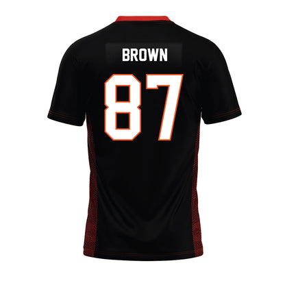 Oklahoma State - NCAA Football : Desean Brown - Black Premium Football Jersey