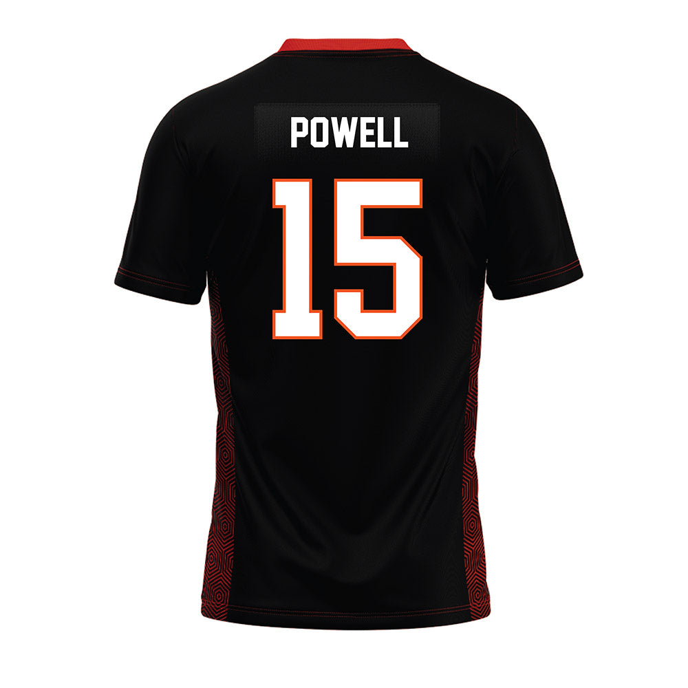 Oklahoma State - NCAA Football : Kameron Powell - Black Premium Football Jersey-1