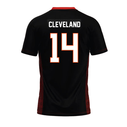 Oklahoma State - NCAA Football : Landyn Cleveland - Black Premium Football Jersey
