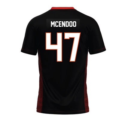 Oklahoma State - NCAA Football : Luke McEndoo - Black Premium Football Jersey