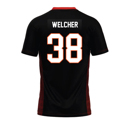 Oklahoma State - NCAA Football : Kade Welcher - Black Premium Football Jersey