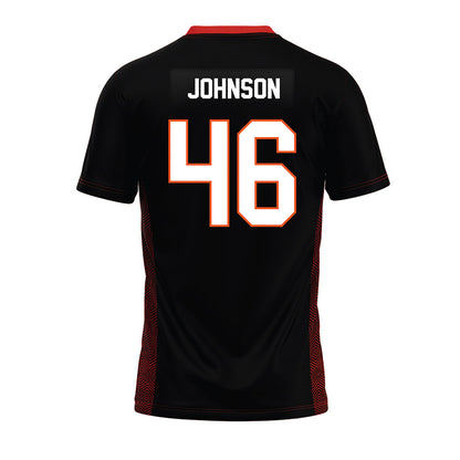 Oklahoma State - NCAA Football : Temerrick Johnson - Black Premium Football Jersey