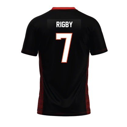 Oklahoma State - NCAA Football : Shamar Rigby - Black Premium Football Jersey-1