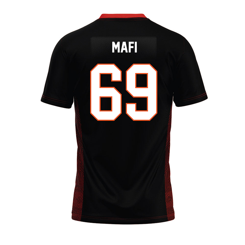 Oklahoma State - NCAA Football : Nuku Mafi - Black Premium Football Jersey