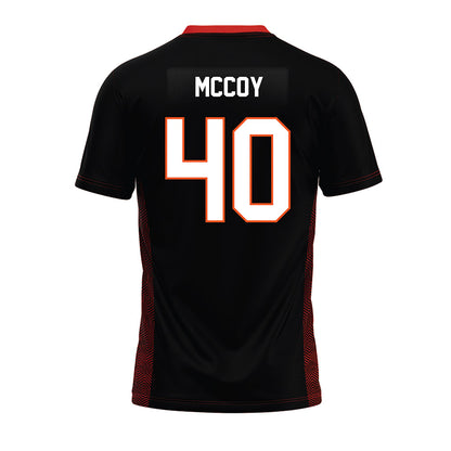 Oklahoma State - NCAA Football : Taje McCoy - Black Premium Football Jersey-1