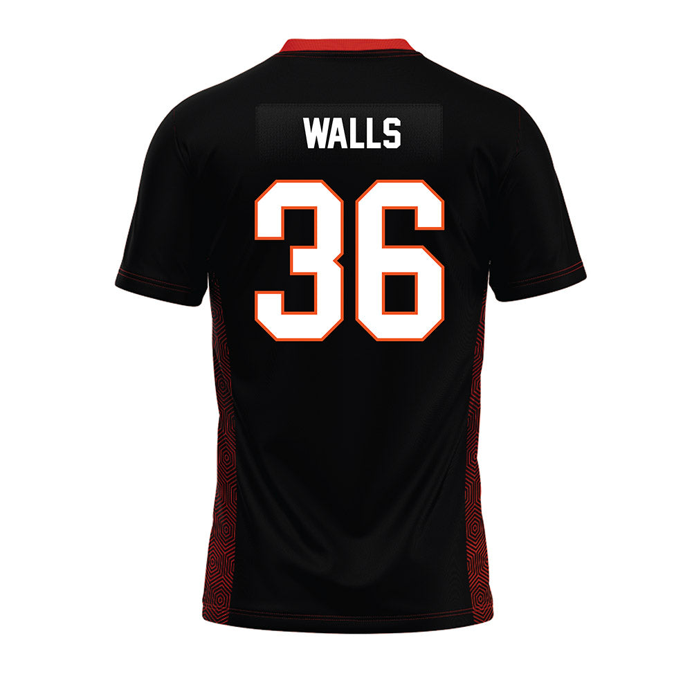 Oklahoma State - NCAA Football : Ty Walls - Black Premium Football Jersey