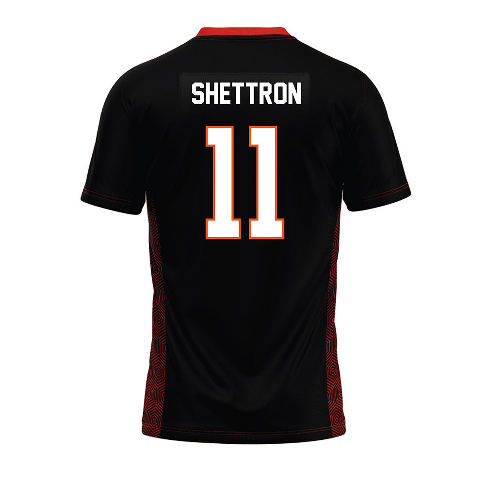 Oklahoma State - NCAA Football : Tabry Shettron - Black Premium Football Jersey