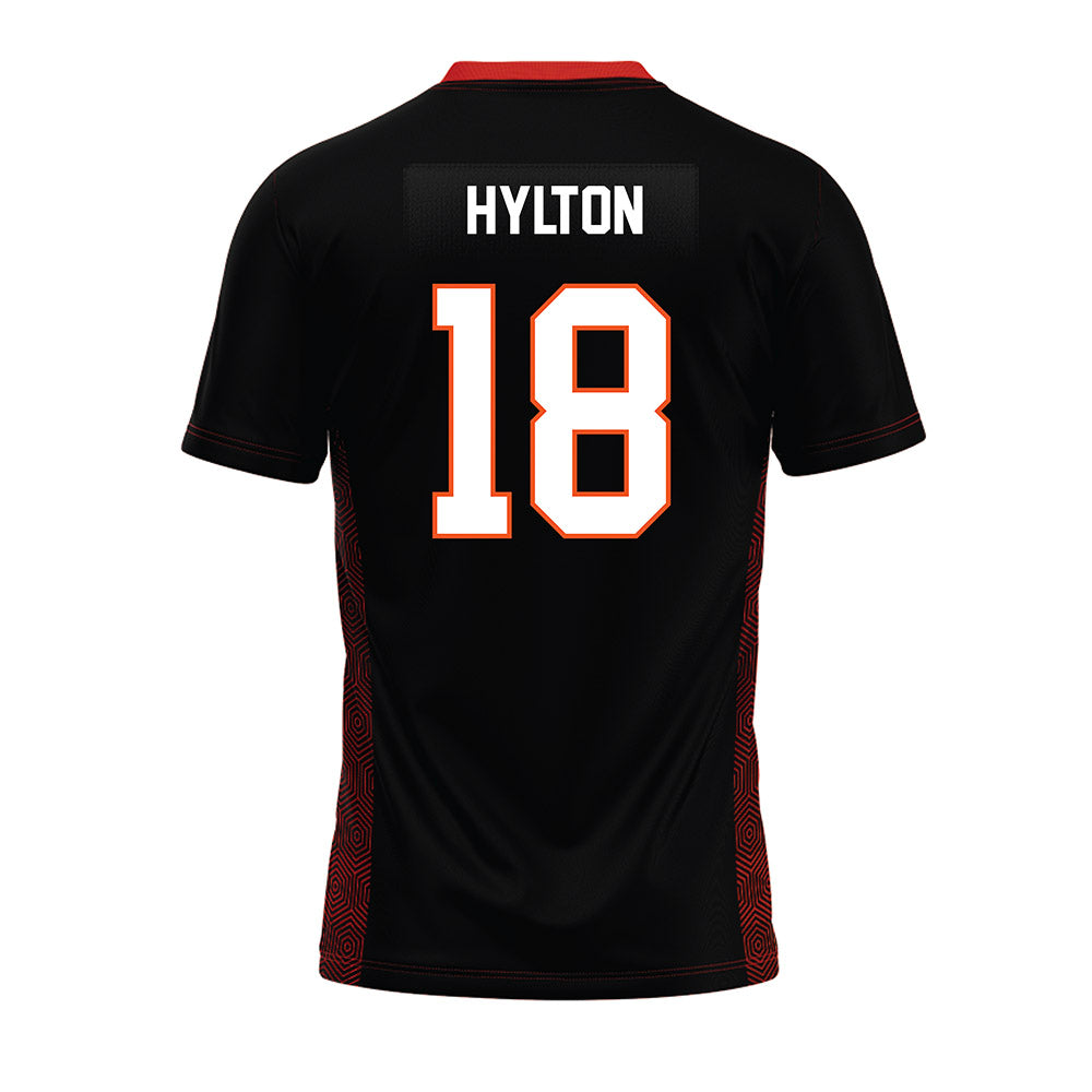 Oklahoma State - NCAA Football : Kobe Hylton - Black Premium Football Jersey